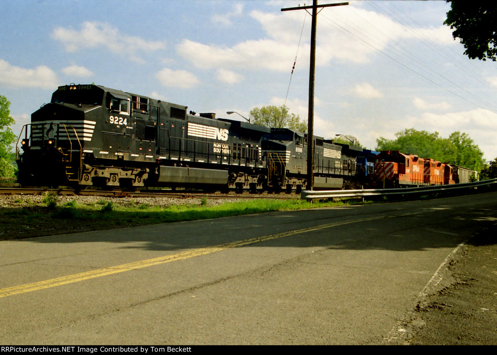 Local meets a big train